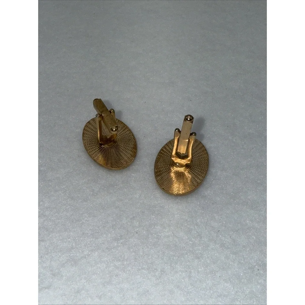 Antique Carriage Black‎ Enamel Cufflinks